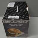 Elite Gourmet ECT1027B Cool Touch Toaster with 6 Temperature Settings & Extra Wide 1.25" Slots for Bagels, Waffles, Specialty Breads, Puff Pastry, Snacks, ETL Certified, 2 Slices, Black