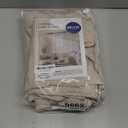 MIULEE 100% Blackout Linen Textured Curtains for Bedroom Solid Thermal Insulated Natural Beige Grommet Room Darkening Curtains & Drapes Luxury Decor for Living Room Nursery 52 x 84 Inch (2 Panels)