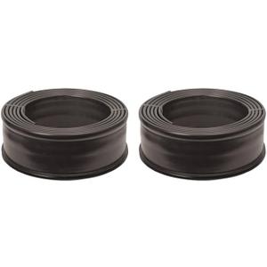 Suncast 20 ft. Plastic Landscape Edging Roll for Garden, Flower Beds, and Lawn, Black (Pack of 2)