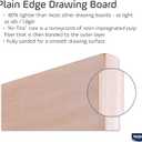 Maped - Helix Wooden Lightweight Drawing Board 24 x 36 Inch - Students and Artists - Sketching Outdoors - Lightweight Portability - Premium All-Wooden Construction, Sanded Basswood, Air-Tite core