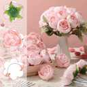 Suncalla 100 Pcs Artificial Peony Flower Bulk Silk Peony Flowers Heads with Stems Realistic Fake Roses for DIY Wedding Craft Bridal Bouquets Table Centerpieces Vase Home Decor (Pink,3.5 Inch)
