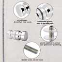 ZKSM 2 Set Shower Screen Handle Bathroom Door Handle Knob with Solid Stainless Steel for Replacement Groove Glass Door(Install Screw 7.8x30mm)