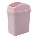 7 L Small Garbage Can with Swing Lid, 1.8 Gallon Indoor Trash Bin with Lid (Pink)