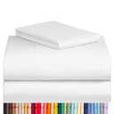 LuxClub Queen Sheet Set, 100% Viscose Derived from Bamboo Cooling Sheets, Breathable & Soft Deep Pocket Up to 16", Hotel Luxury Silky Sheets Queen Size, White