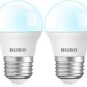 BUBO LED Refrigerator Light Bulb 40 Watt 120V, Fridge Light Bulb Daylight 5000K Waterproof, A15 Appliance Bulb for Freezer, E26 Medium Base, Non-Dimmable, 2 Pack