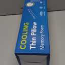 Ultra Thin Flat Pillows for Sleeping,Cooling Slim Memory Foam Pillow 2.25 in Height Ultra Thin Pillow,Low Profile Sleeper Pillows for Stomach Sleeper for Neck and Back Support Stomach sleeping pillow (Blue)