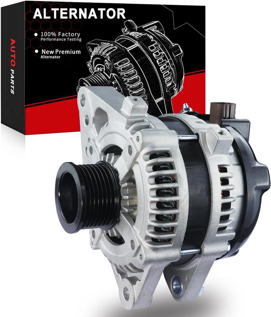 Upgraded Alternator for:-Toyota Tacoma 2005-2015 4.0L V6, 4Runner 2003 2004 2005 2006 2007 2008 2009 4.0L V6, Replacement Alternator, 12V 130Amp 7-Grooves Pulley CW, OE# 27060-0P020 (ALL-NEW)