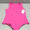 REORIA Butsmooth® Women’s Sexy Sleeveless Square Neck Double Lined Basic Bodysuit Tank Tops, Size L