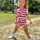 UNICOMIDEA 0-24 Months Baby Floral Romper Infant Playsuits Headband Jumpsuit Toddlers Outfits (A24-red Blue White)