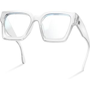 Livho Oversized Blue Light Blocking Glasses for Woman and Men - Rectangle Fashion Glasses for Computer, Chic Preppy Frame