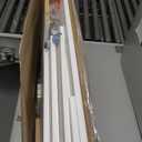 VIVOHOME Folding Sewing Craft Table, Rolling Sewing Machine Desk with Storage Shelves, Sewing Cabinet with Lift for Small Spaces, White