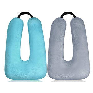 Barydat 2 Pcs Car Travel Pillow for the Back Seat 28 x 18 in Sleeping Reading Pillows for Long Distance Travel Car Cushion for Kids Adults Head and Body Support U Shaped Pad for Travel(Gray, Green)