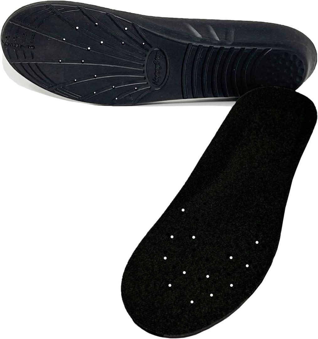 Happystep Memory Foam Insoles with Arch Support, Cushioning, and Shock Absorption - Relieve Plantar Fasciitis and Foot Pain, Comfort Everyday Shoe Insoles for Men & Women (Men 6-8/Women 7-9, Black)