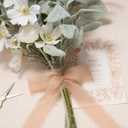 DORIS HOME Nude Pink Chiffon Ribbon for Flower Bouquet, 1.5" x21Yd Fabric Ribbon for Gift Wrapping, Handmade Frayed Ribbon for Wedding Christmas Decorations