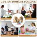 Yinkin 60 Pcs Christmas Thank You Keychain Gifts with Thank You Tag Bags Gift for Christmas Party Favors Employee Coworker (Black)