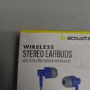 Acoustix Wireless Stereo Earbuds With In-Line Microphone