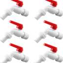 3/4 White Outdoor Water Tap PP Garden Faucet for Bathroom Washing Machine Single Handle Water Tap by GWENBHMTOOL (6PCS)