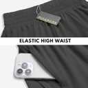 PINSPARK Athletic Shorts for Women Quick Dry Running Workout Gym Short High Waisted with Zip Pockets