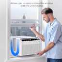 Midea 8,000 BTU U Shaped Smart Inverter Window Air Conditioner - Cools 350 Sq Ft, Ultra Quiet with Open Window Flexibility - Alexa/Google Assistant Compatible - 37% Energy Savings, Remote (Updated)