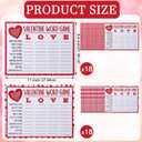 Eaasty 36 Pcs Valentines Party Games Card Valentine Letter Word Game Fun Interactive Word Building Games for Valentine's Day Party Gift Favors Fun Engaging Educational Activity