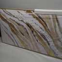 Abstract Wall Art Wall Decor Abstract Painting With Golden And White Lines Modern Canvas Art Abstract Artwork Framed Pictures For Living Room Bedroom Bathroom Office Home Decor Can Be Hung Directly 20"X 40"