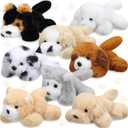 Sumind 8 Pcs Mini Dogs Stuffed Animals Bulk Assorted Cute Stuffed Puppy Dogs 5 Inch Small Animal for Halloween Christmas Birthday Party Supplies Favors(Long Hair Dog)