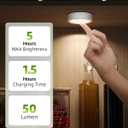 EZVALO LED Puck Lights, Rechargeable Stick On Tap Lights, Wireless Closet Light, 3 Color Temps, Under Cabinet Lights, 2.5'' Mini Touch Light, Ideal for Kitchen,Closet,Pantry,Shelves,Camper(6 Pack)