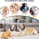 2 x Dog Ear Cover, Comfort Dogs Hoodie for Anxiety, Adjustable Ear Wraps Muffs for Noise Protection, Grey L