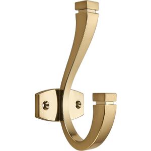 TUNNY Coat Hooks -5 Pack Champagne Bronze Towel Hooks Robe Hooks Decorative Wall Hooks for Bathroom Bedroom Kitchen Towel Robe Clothes Cabinet Closet Bathroom Hardware