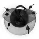Fascinators Kentucky Hats Derby for Women 2026 Tea Party Hat with Feather Hair Clip Headwear for Wedding Church Hat (Black)