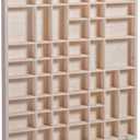 Zeller 12106 Display Case Length 52 cm Width 3.5 cm Height 46 cm Pine Wood Natural