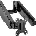 Dual Monitor Wall Mount, Double Monitor Wall Stand for Two 17-32 inch Flat/Curved Computer Screens, Height Adjustable Gas Spring Mounted Arms Hold up to 17.6lbs, VESA 75/100