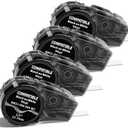 Compatible with M21-500-595-WT Label Tape, 1/2 inches Adhesion Vinyl Labels Tape, 21' Length 0.5" Width, Work for M210-, M211, BMP21-Plus, BMP21 LAB Printer, 4-Pack