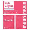 Muun Deodorant Body Wipes for Odor, 20pcs 18x20 cm Wet Wipes Aluminum-Free