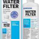 SAMSUNG Genuine Filter for Refrigerator Water and Ice, Carbon Block Filtration, Reduces 99% of Harmful Contaminants for Clean, Clear Drinking Water, 6-Month Life, HAF-QIN/EXP, 1 Pack