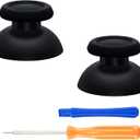 eXtremeRate Black Replacement Thumbsticks for PS5 Controller, Custom Analog Stick Joystick Compatible with PS5, for PS4 All Model Controller - Controller NOT Included