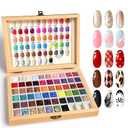 GZIXBDA Sponge Mini Paint Patting Gel Polish & Tools Kit, 57 Colors Ombre Nail Gradient Painting Gel Blush Blooming for Pigment Pat Aura Nails, French Manicure