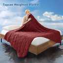 Topcee Weighted Blanket for Adults (20 lbs, 60" x 80") Queen Size Soft Cooling Heavy Blanket Sleeping, Apply to 190-210 lbs Body, Thick Breathable Blanket with Glass Bead, Easy Care