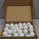 Sumind 48 Pieces Christmas Mini Balls Ornaments 1.2 Inch Miniature Glitter Balls Xmas Tree Small Hanging Decorations Pendants for Holiday Party Wedding Home DIY Craft Decor(Classic Style,White)