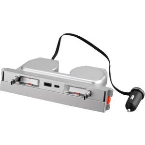 EYPINS USB Hub Compatible with Tesla Model 3 Highland, Retractable Hub Docking Station, Fast Charge Cable Adapter,USB Cable, 2pcs Type-C Retractable Cables,Center Console USB Hub Interior (sliver Model 3 Highland)