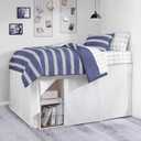 Nautica - Twin XL Bedskirt, 42-inch Drop Cotton Bedding, Split Corner for Secure Fit, Oeko-Tex Certified (Solid White)