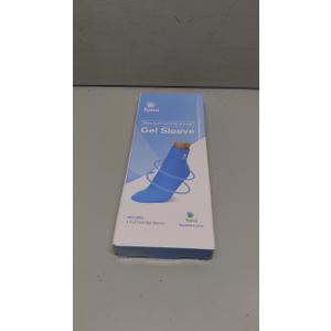 FOMI Hot Cold Full Foot and Ankle Solid Gel Ice Pack | Premium Comfort 360 Degree Cooling Compression Wrap for Plantar Fasciitis, Heel Spurs, Achilles, Tendonitis, Sore Feet, Gout | One Size (Blue)