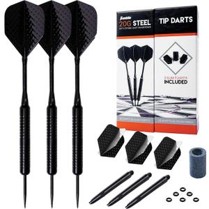Franklin Sports Steel Tip Dart Set - Game Room Ready with Standard Flights, Slim Flights, Nylon and Aluminum Shaft - Perfect for Family Game Room Fun with Friends