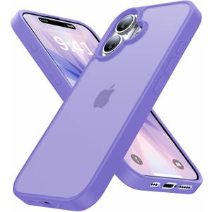 for iPhone 17 Case [16FT Military Grade Drop Protection], for iPhone 17 Phone Case Anti-Slip, Anti-Scratch, Slim Frosted Matte Translucent Cover, iPhone17 case 6.3", Frosted Light-Purple