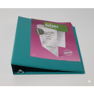 Avery Durable View 3 Ring Binders, 2 Inch Slant Rings, 530-Sheet Capacity, DuraHinge, 2.8 Inch Wide Spine, Color Received Will Vary: Black, Bright Blue, or White, 1 Binder (17038)
