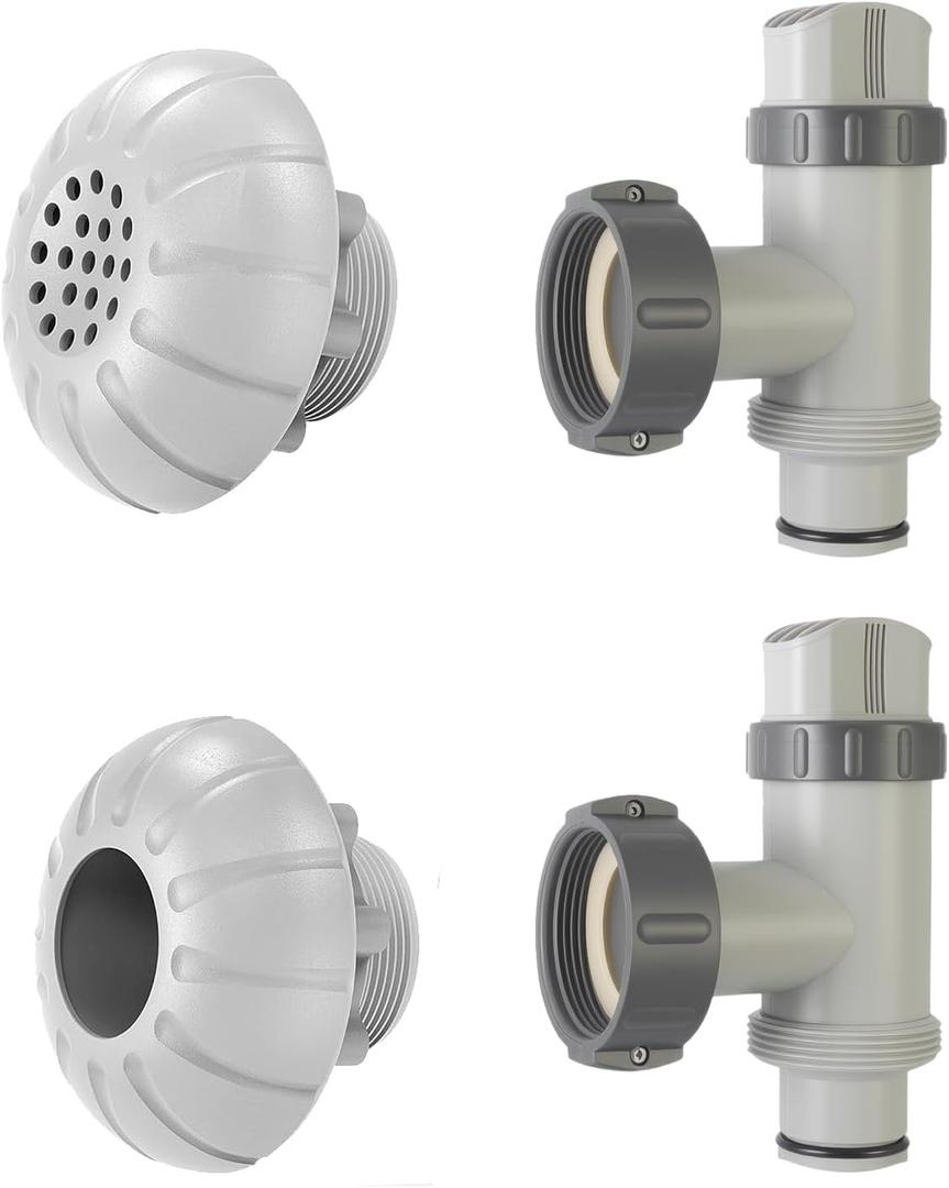 Above Ground Pool Parts, Plunger Valve, Pool Inlet Nozzlet and Outlet Strainer Part Set, Above Ground Swimming Pool Plunger Valves Replacement Part (067)