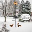 Bird Feeders Pole, House Pole 92 Inch, Adjustable Heavy Duty Feeder Stand Feeding Station with Sturdy Anchor Squirrel Proof Baffle for Watching (Bird Not Included)