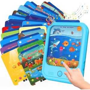 Kids Educational Learning Tablet Toy-Educational Tablet Toy to Interactive Learn Alphabets,Colors,Number,Foods,Jurassic Park,Animals,Learning Toys for Toddlers 2-6 Years Old,Gifts for Boys Girl