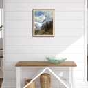 Framed Mountain Wall Art Prints Snow Landscape Vintage Wall Decor 16x24in
