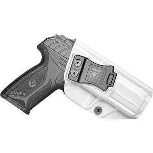 Ruger Security 9 Holster IWB Kydex for Ruger Security 9 Pistol  Inside Waistband Concealed Carry  Adjustable Cant & 'Posi-Click' Retention  No Wear - No Jitter - USA Made by Amberide (Left Hand Draw, IWB | Arctic White)
